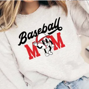 Baseball Mom Retro Characters Crew