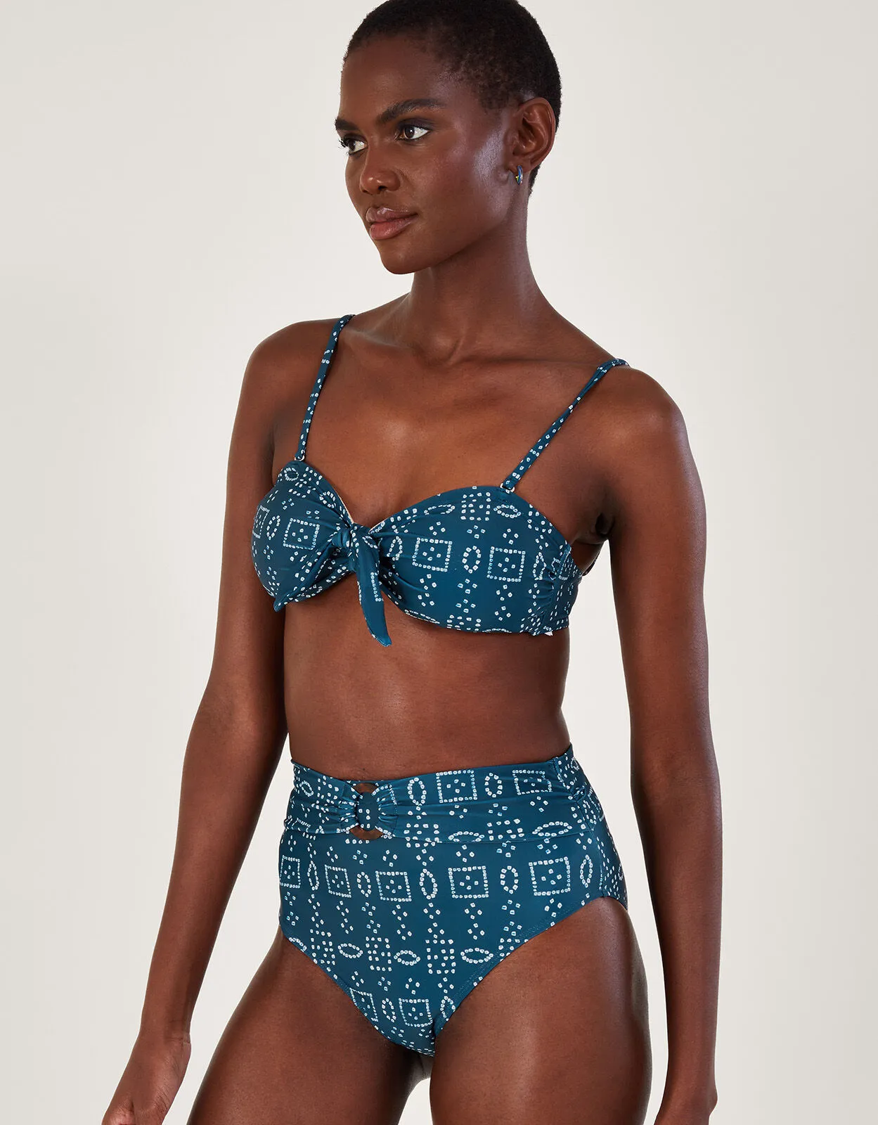 Batik Dye Bikini Top Blue