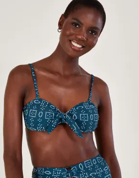 Batik Dye Bikini Top Blue