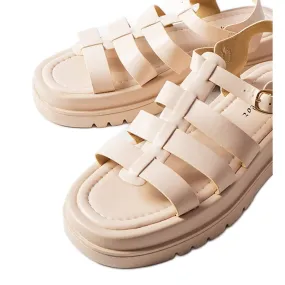 Beige sandals with tract soles from Saidi