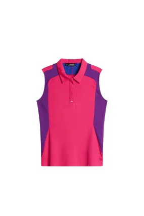 Betsy Sleeveless Polo / Pink Peacock