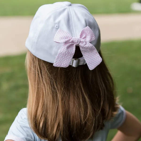 Bits & Bows Tennis Bow Baseball Hat, Winnie White