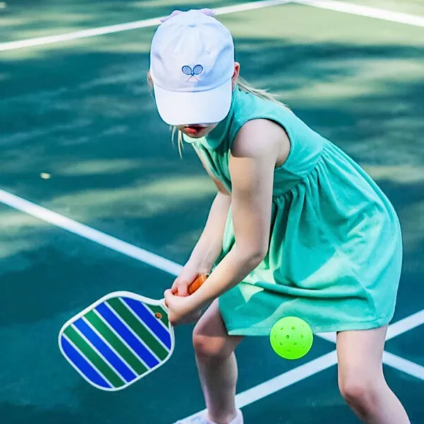 Bits & Bows Tennis Bow Baseball Hat, Winnie White