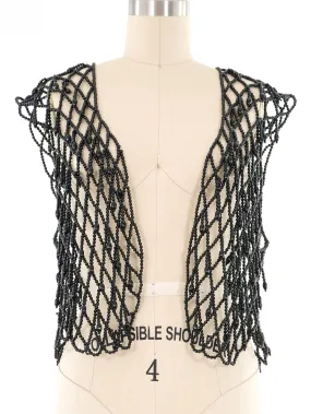 Black Beaded Vest