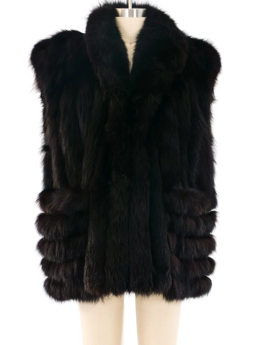 Black Fox Fur Vest