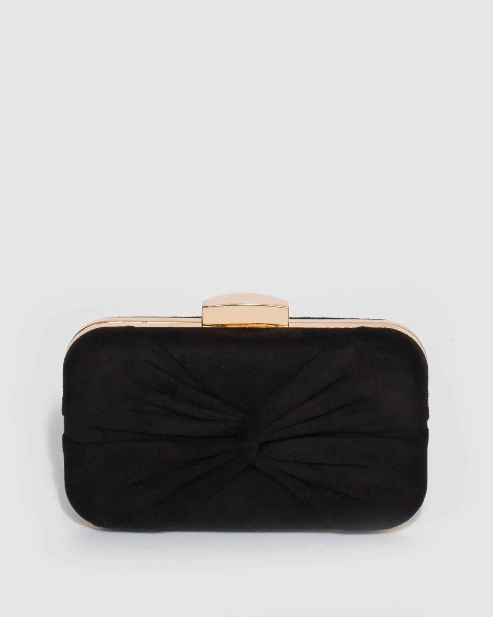 Black Tahlia Twist Clutch Bag