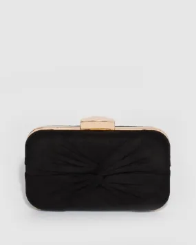 Black Tahlia Twist Clutch Bag