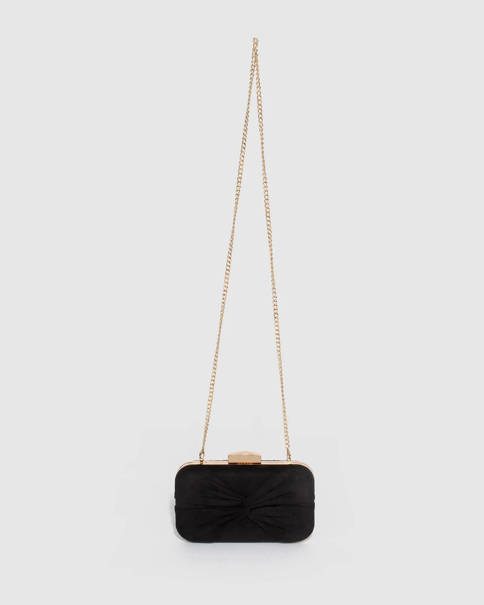 Black Tahlia Twist Clutch Bag