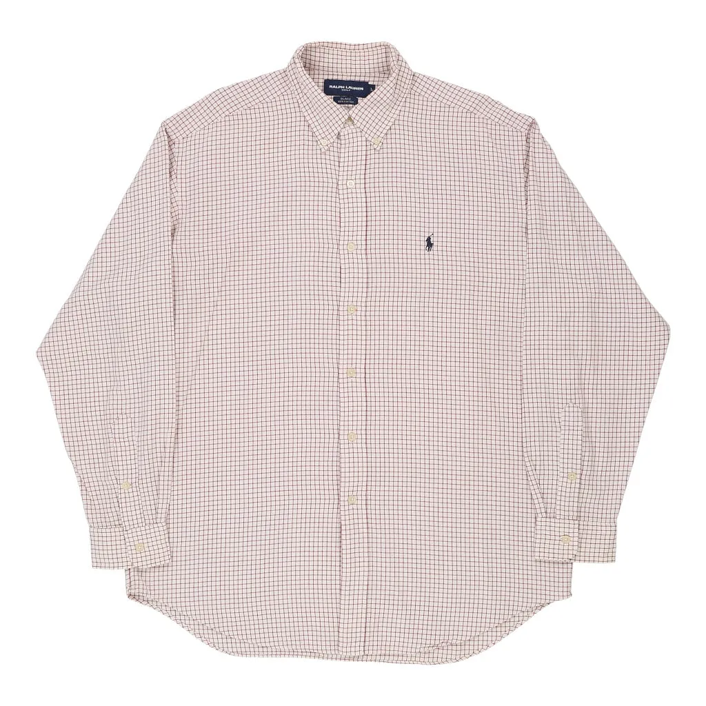 Blake Ralph Lauren Golf Checked Shirt - Large White Cotton