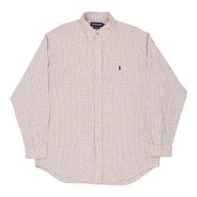 Blake Ralph Lauren Golf Checked Shirt - Large White Cotton