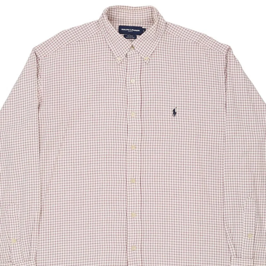 Blake Ralph Lauren Golf Checked Shirt - Large White Cotton