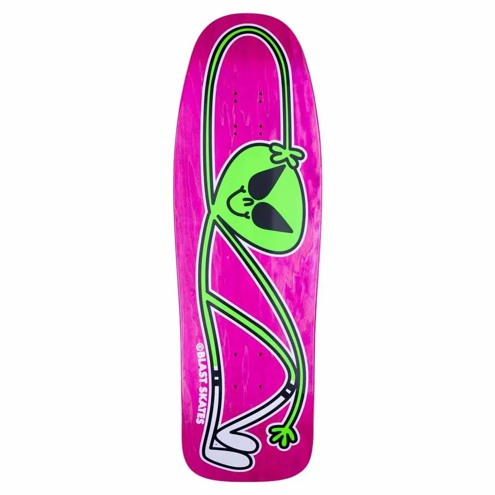 Blast Skates Custom Shape Alien Pro Skateboard Deck Pink 9.75