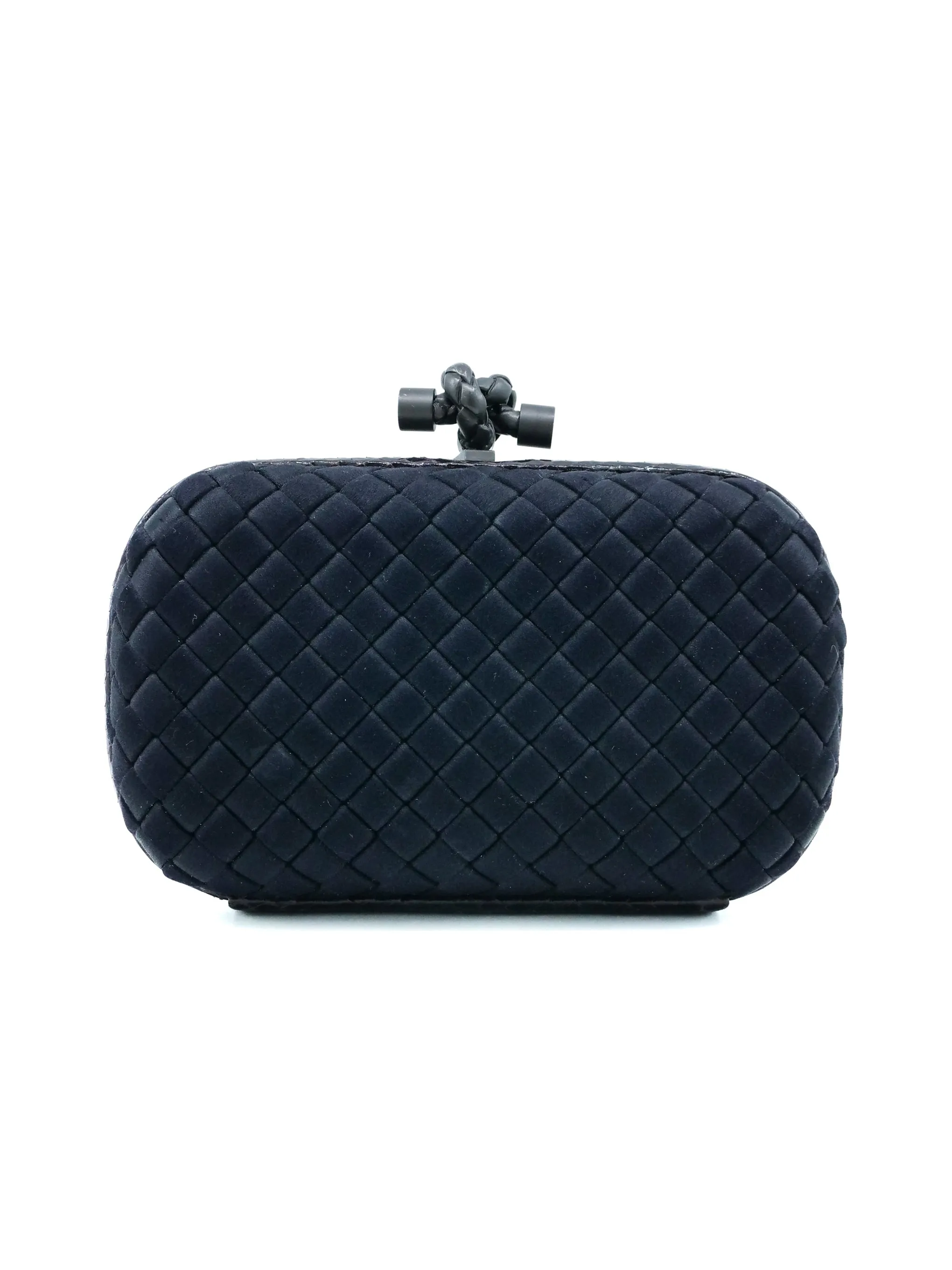 Bottega Veneta Silk Intrecciato Knot Clutch