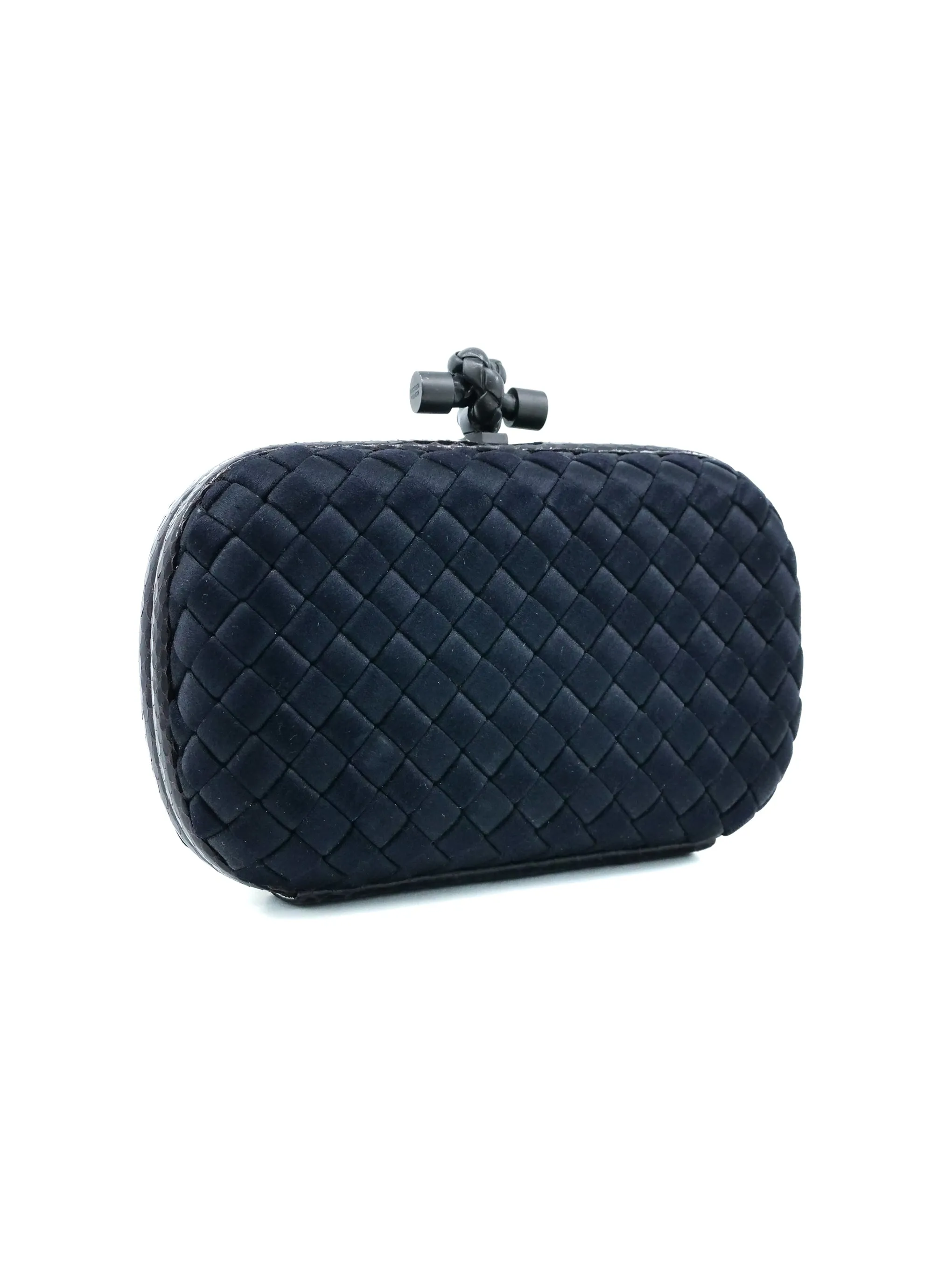 Bottega Veneta Silk Intrecciato Knot Clutch