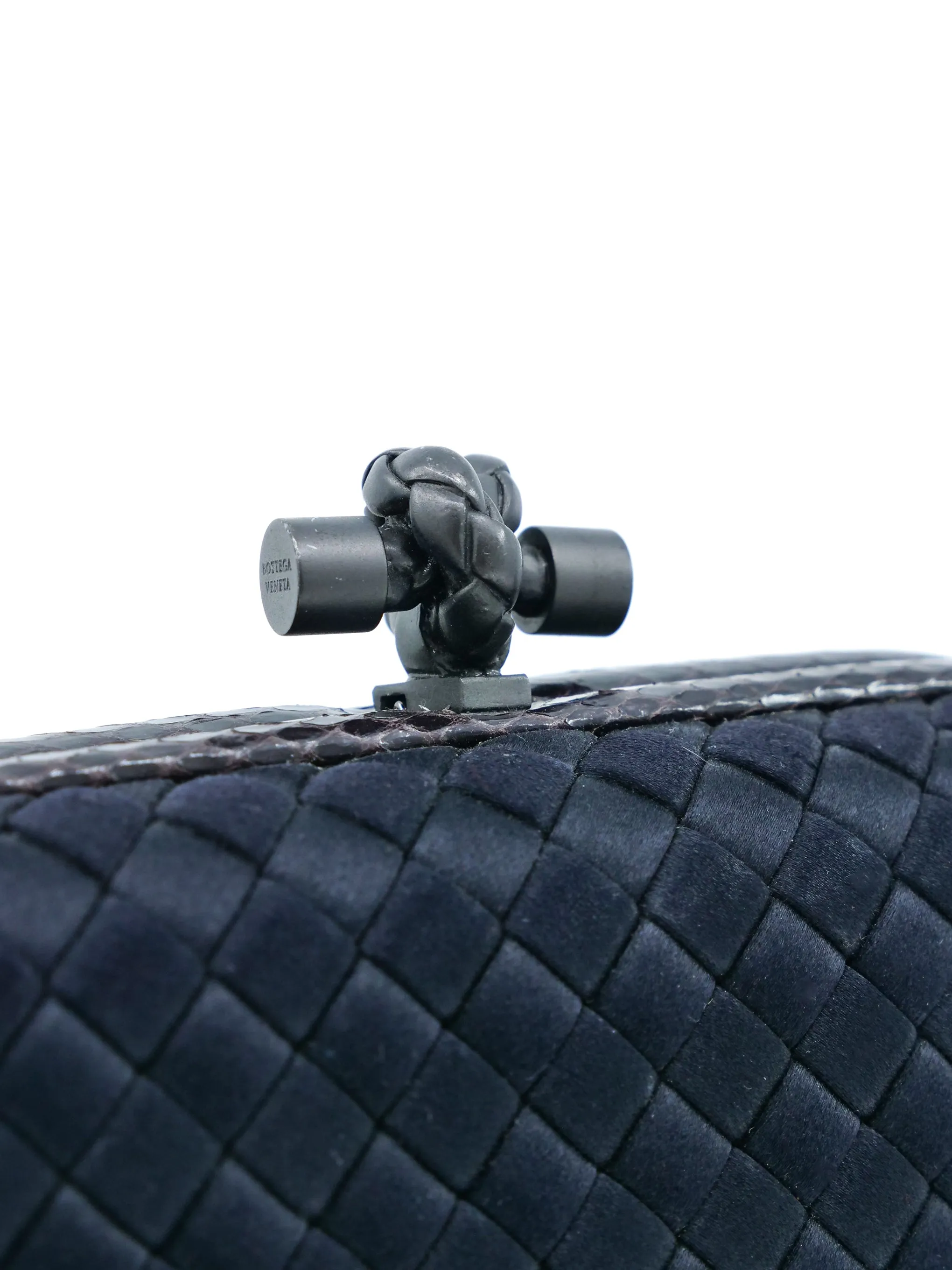 Bottega Veneta Silk Intrecciato Knot Clutch