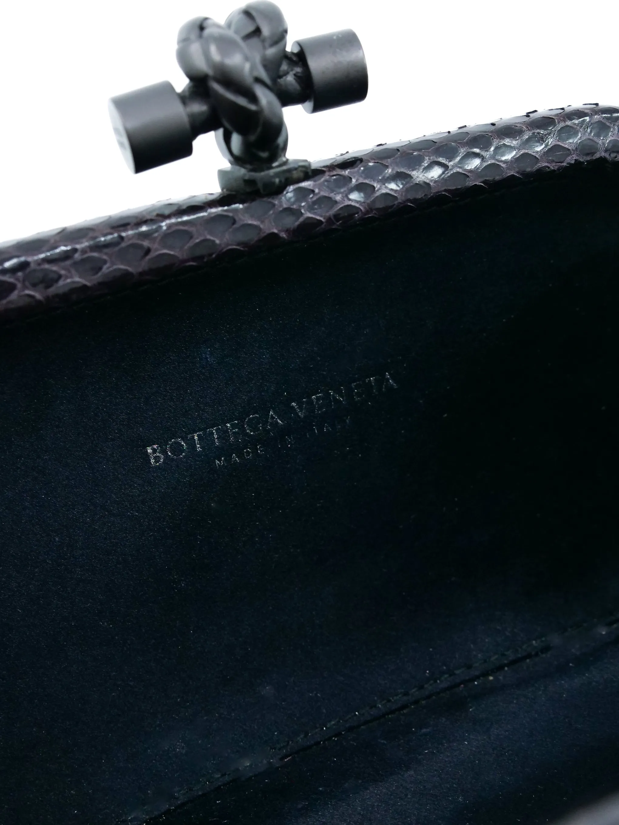 Bottega Veneta Silk Intrecciato Knot Clutch