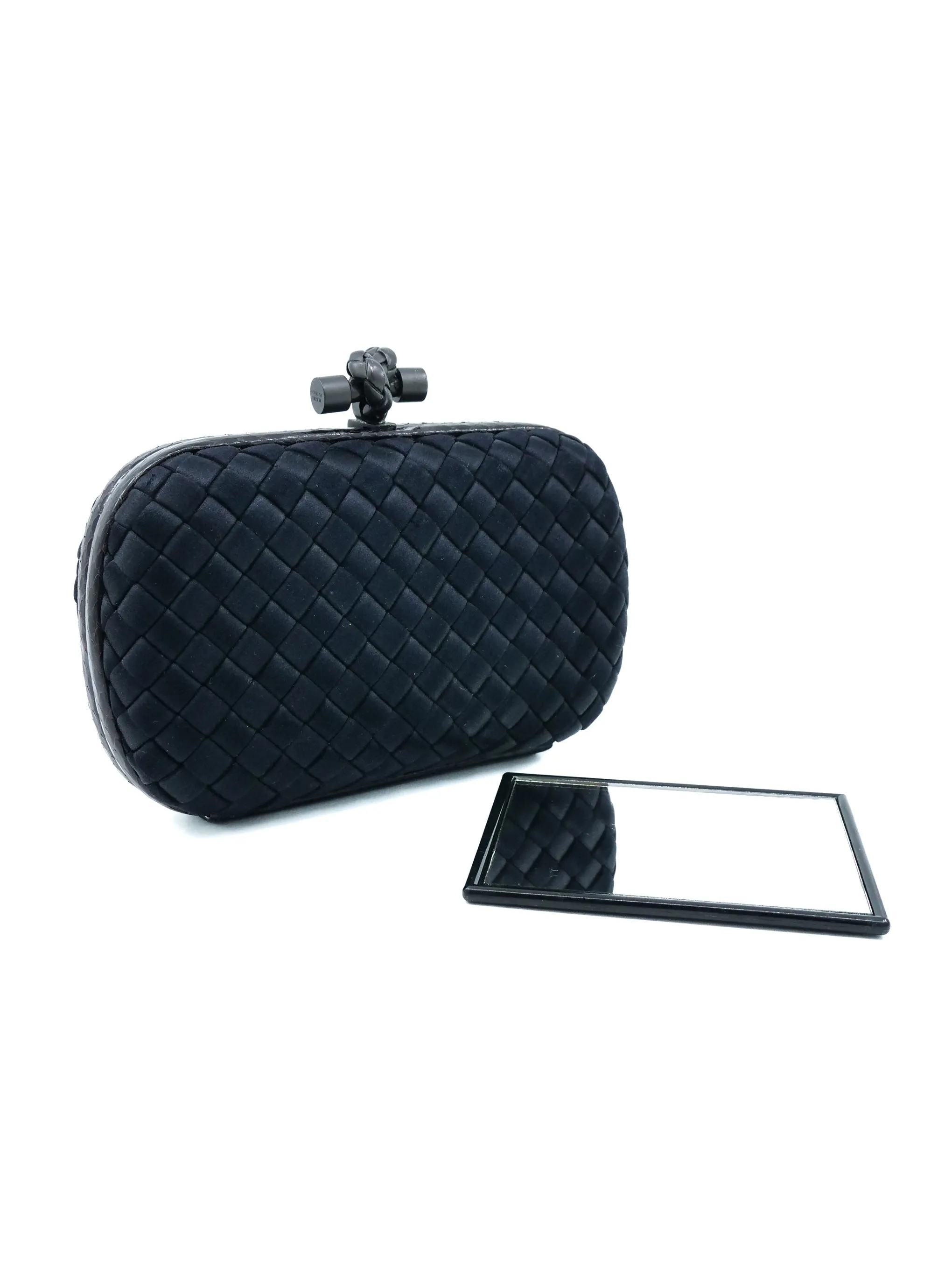 Bottega Veneta Silk Intrecciato Knot Clutch