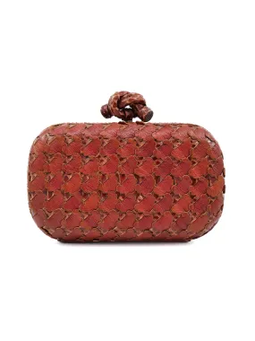 Bottega Veneta Textured Leather Knot Clutch