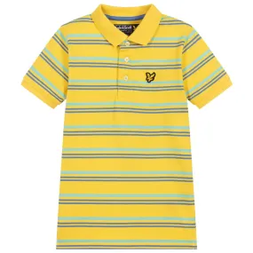 Boys Yellow Cotton Polo Shirt