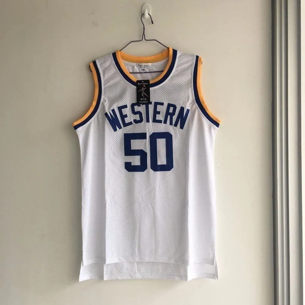 Butch McRae #22 Western Blue Chips Movie Basketball Jersey