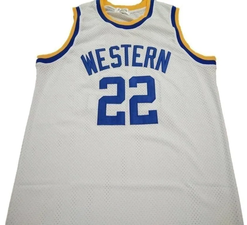 Butch McRae #22 Western Blue Chips Movie Basketball Jersey