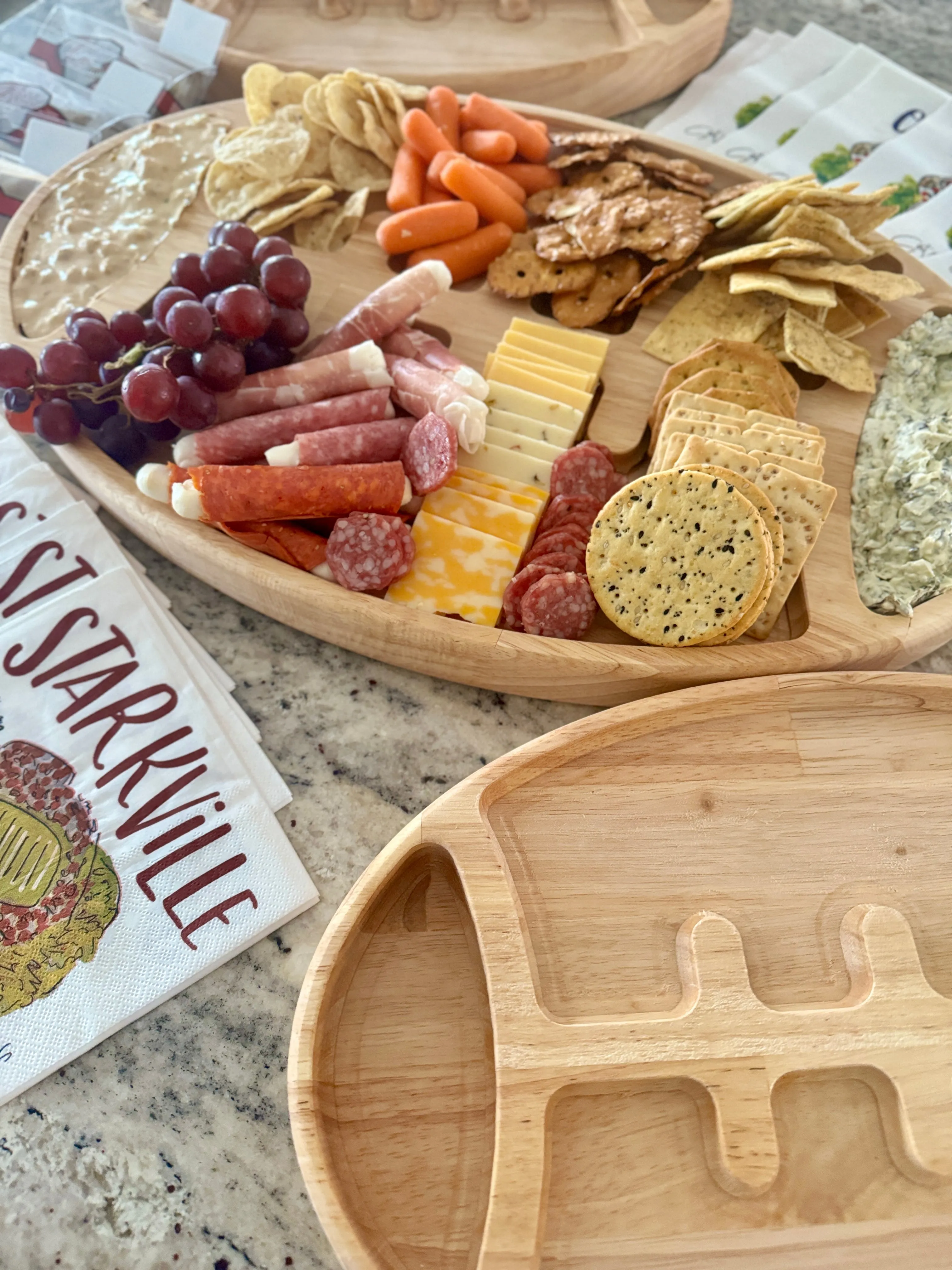 Butcherblock Football Serving Tray - Pineapple Original