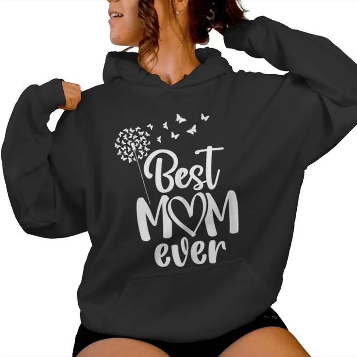 Butterflies Best Mom Ever From Daughter Son On Mother's Day Women Hoodie