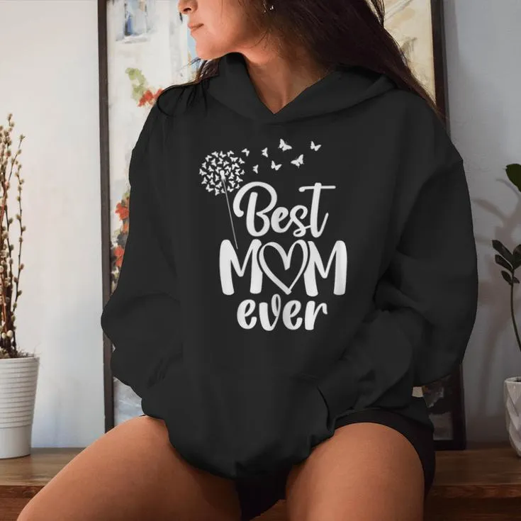 Butterflies Best Mom Ever From Daughter Son On Mother's Day Women Hoodie