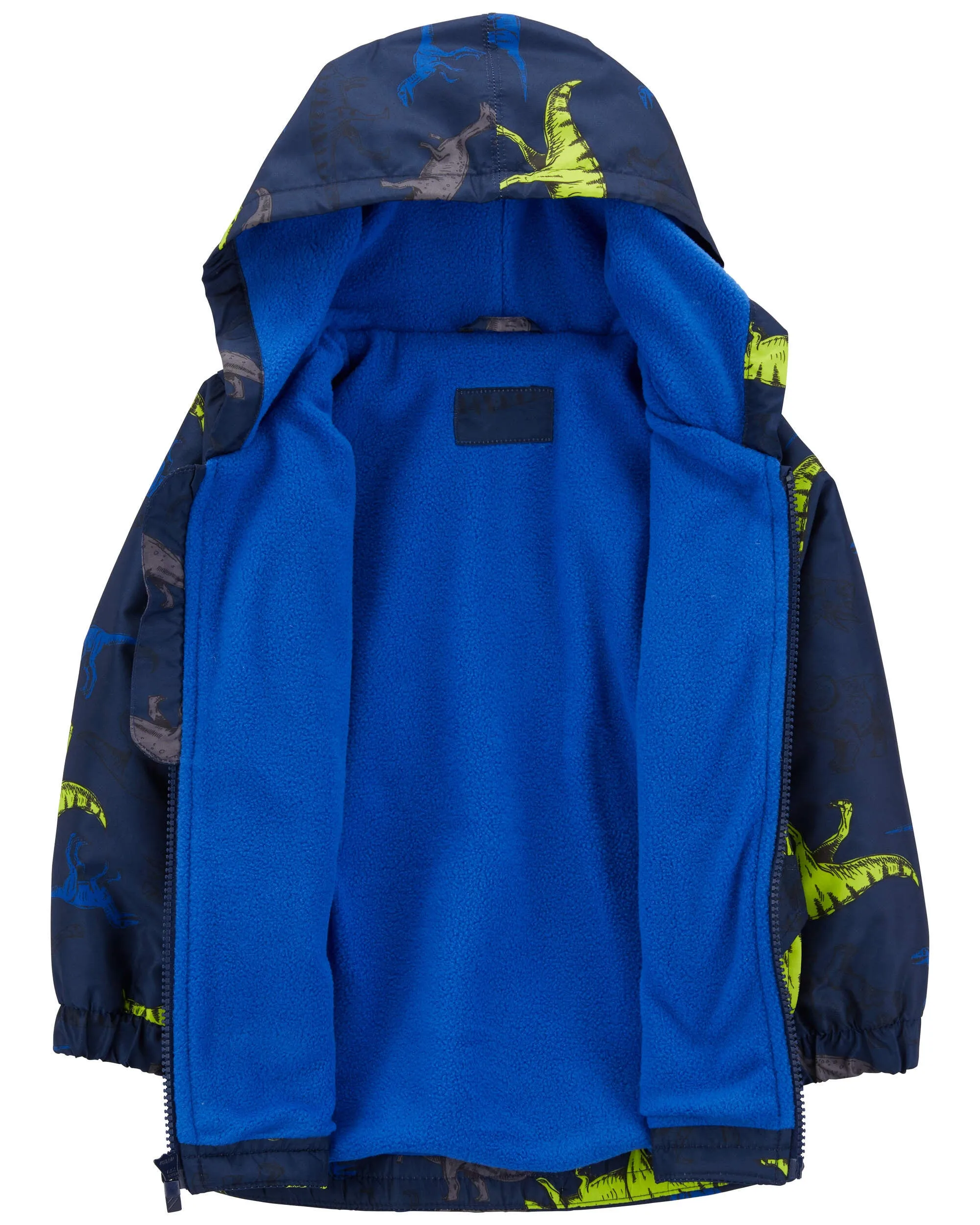 Carters Oshkosh Baby Fleece-Lined Dino Print Rain Jacket