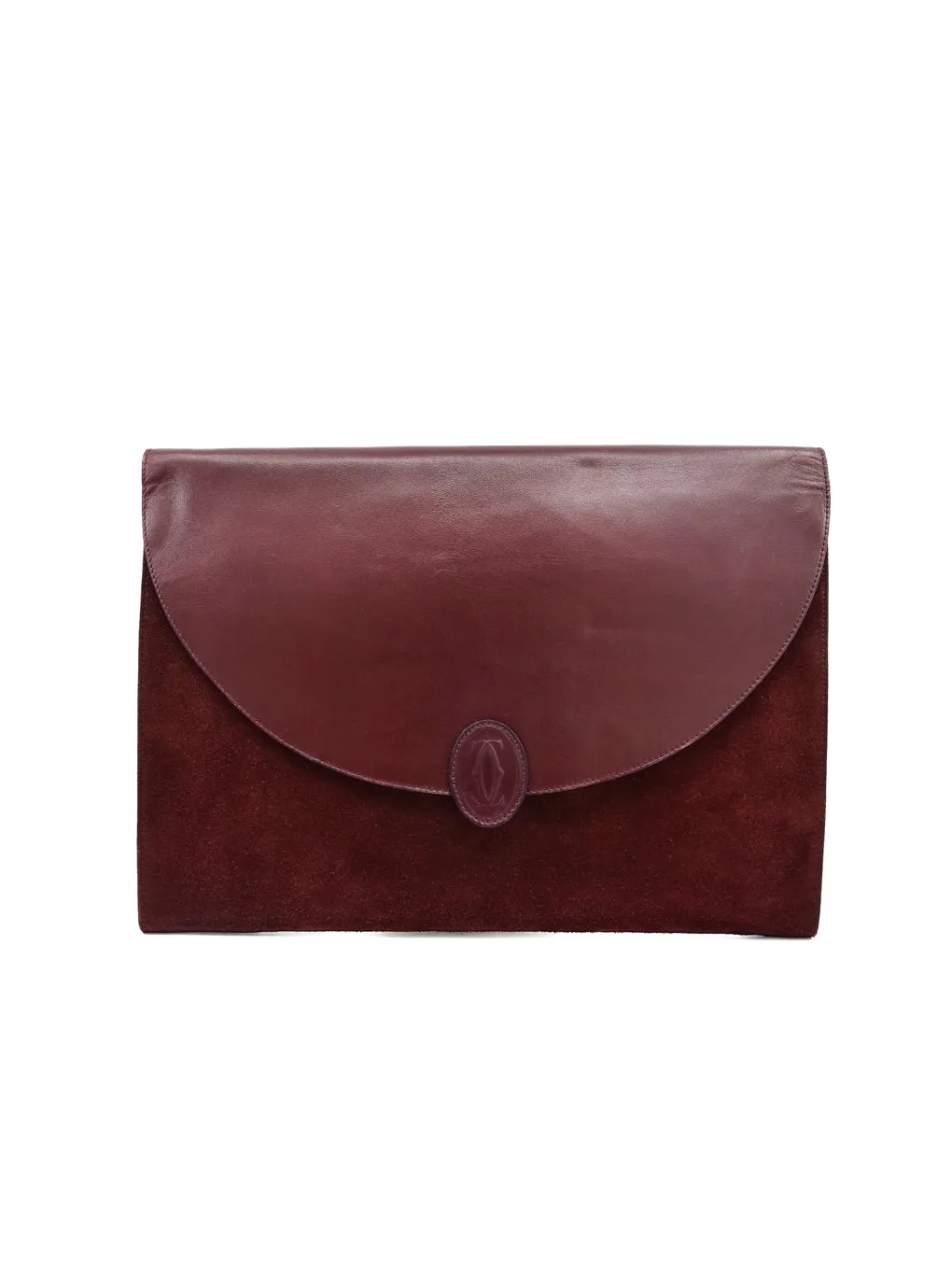 Cartier Burgundy Envelope Clutch