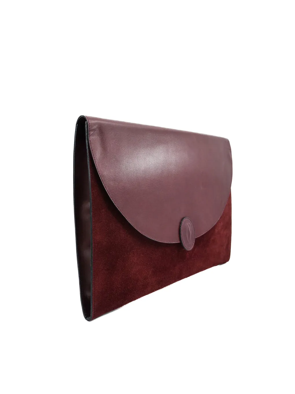 Cartier Burgundy Envelope Clutch