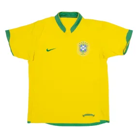 CBF Brazil Mens Football Shirt Jersey Yellow V-Neck L