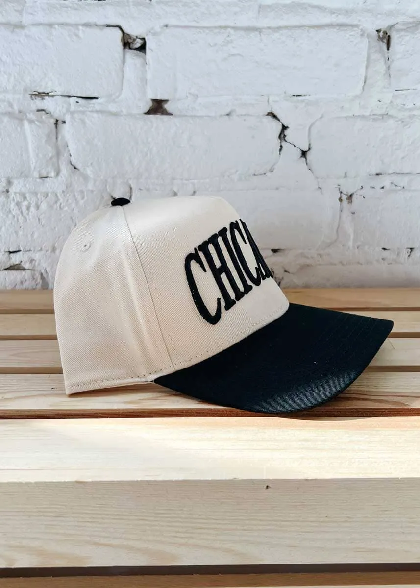 Chicago Puff Baseball Cap - Black