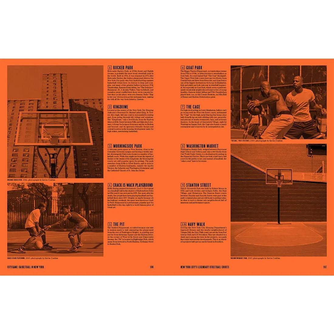 City Game Basketball In New York Hardcover Book (black)