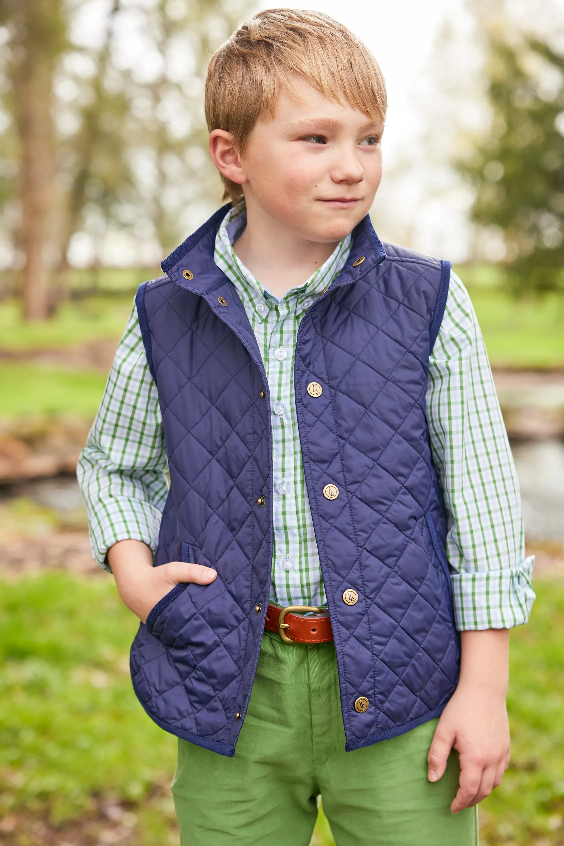 Classic Quilted Vest - Navy