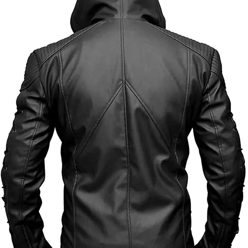 Clifford Men’s Black Detachable hooded Leather Jacket