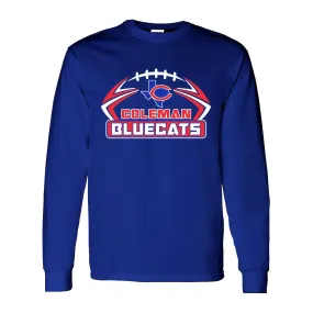 Coleman Bluecats - Football Long Sleeve T-Shirt