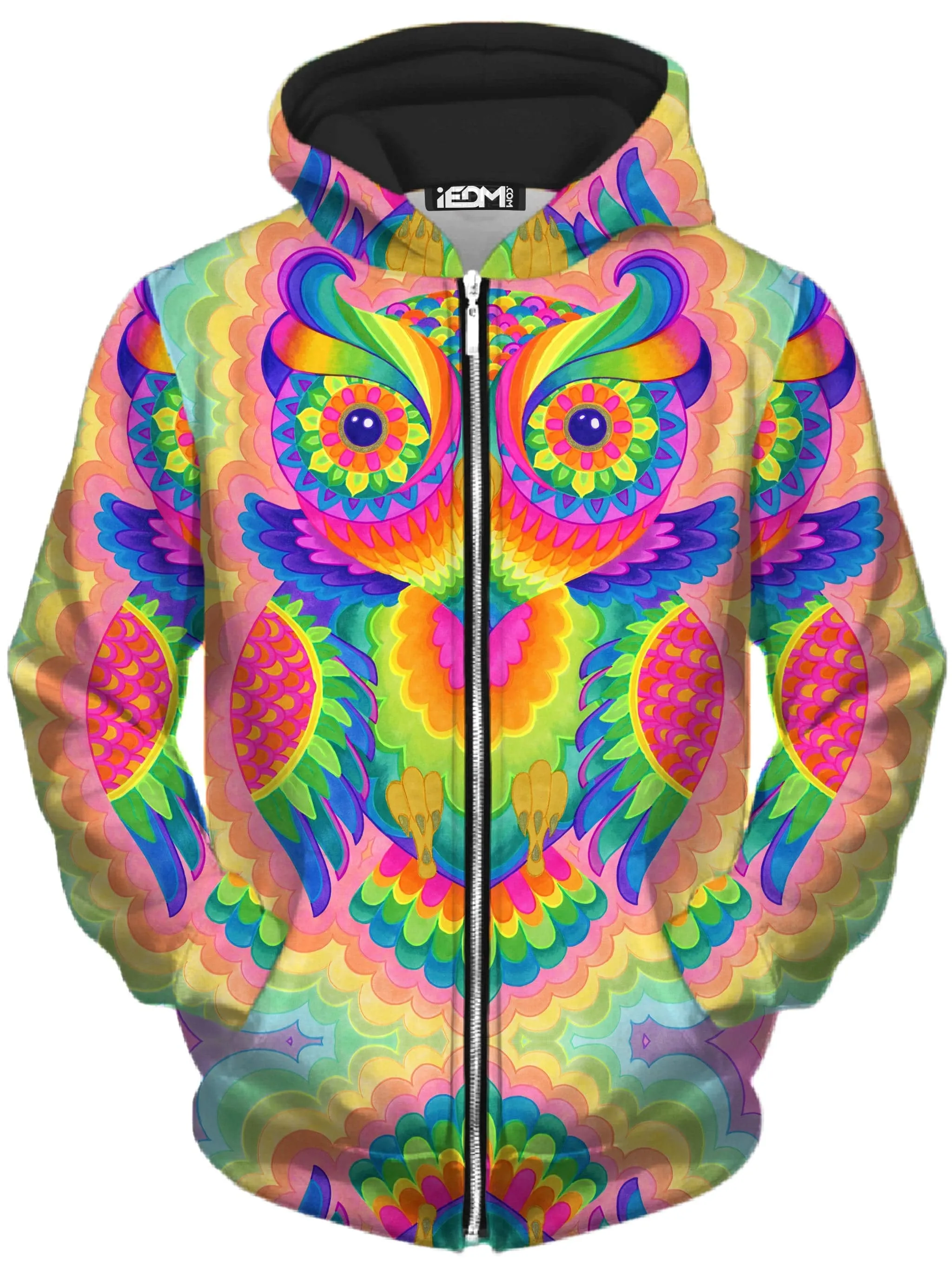 Cosmic Owl Unisex Zip-Up Hoodie