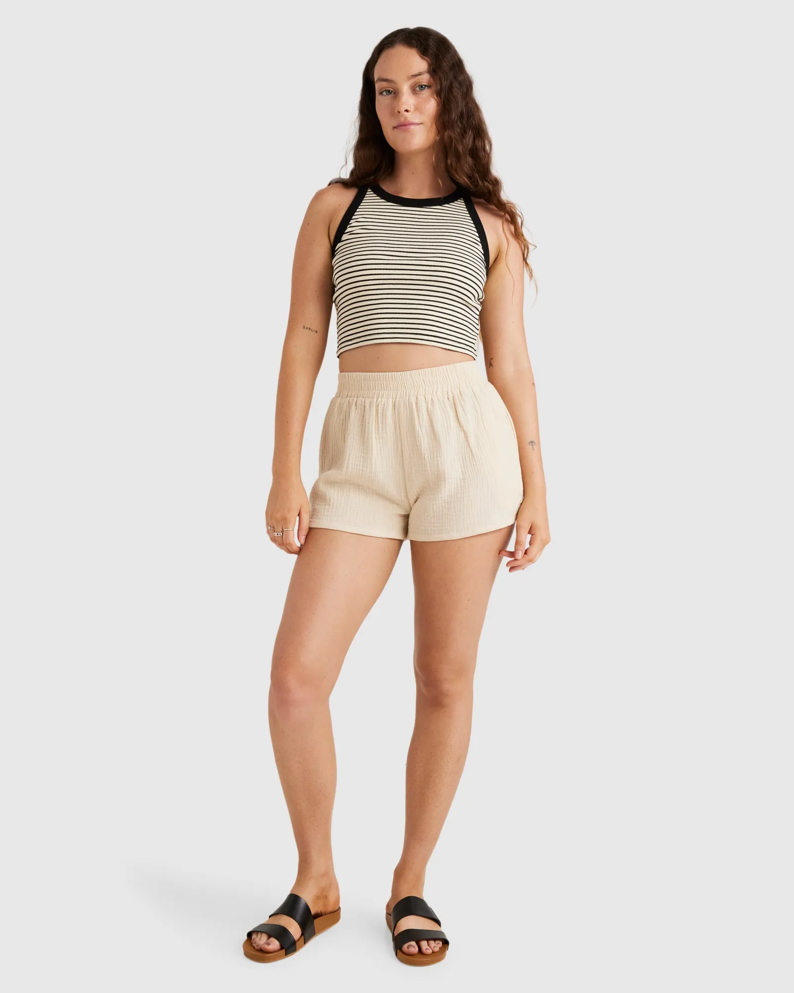 CROP STRIPE TANK