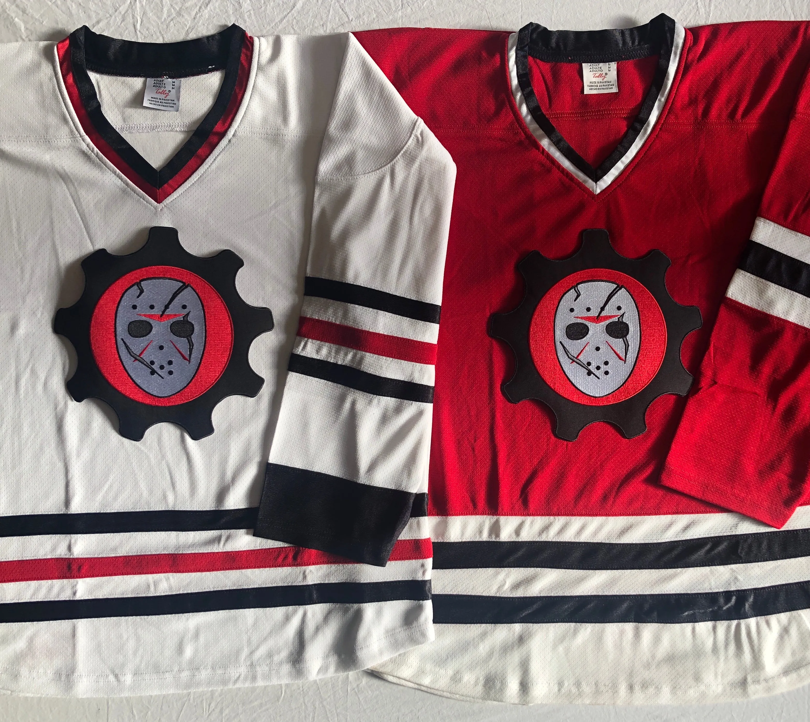 Custom Hockey Jerseys with the Scar Goalie Mask Team Logo