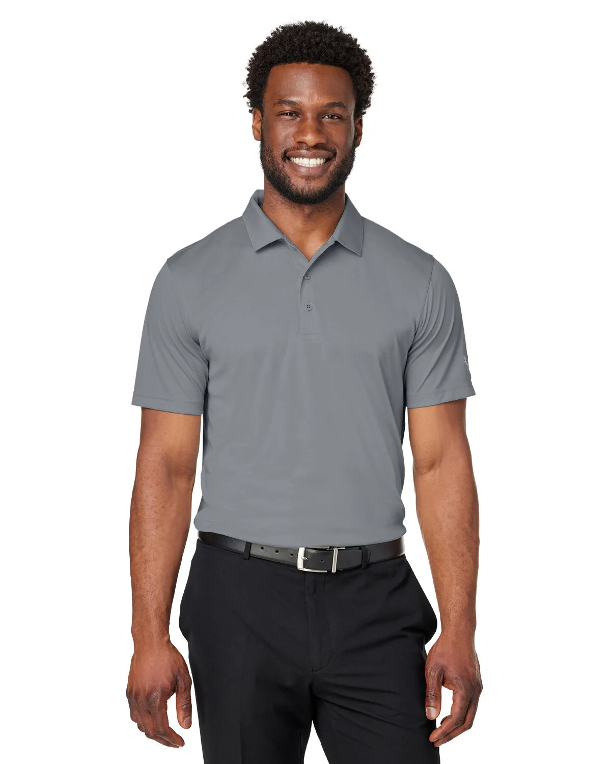 Custom Puma Men's Gamer Golf Polo, Quiet Shade