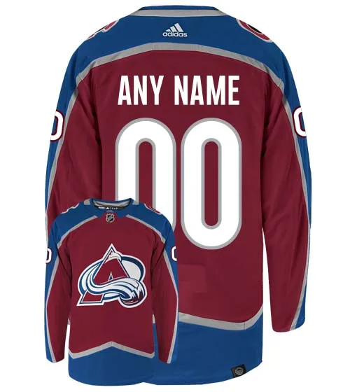 Customizable Colorado Avalanche Adidas Primegreen Authentic NHL Hockey Jersey     