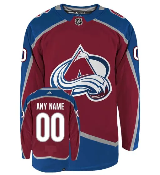 Customizable Colorado Avalanche Adidas Primegreen Authentic NHL Hockey Jersey     