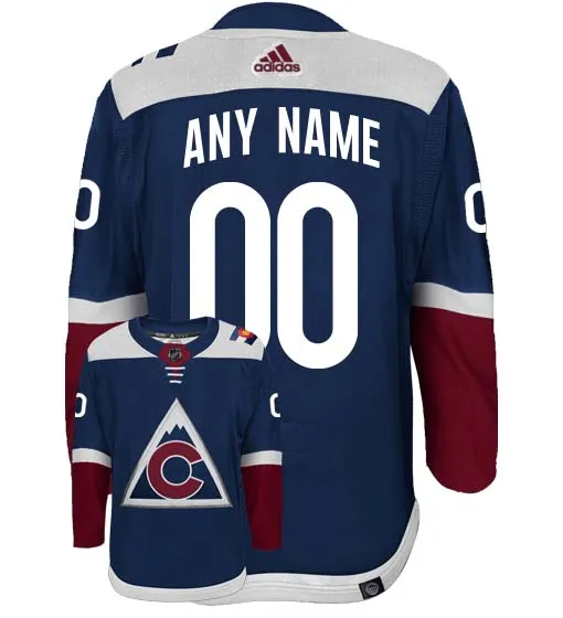 Customizable Colorado Avalanche Adidas Primegreen Authentic NHL Hockey Jersey     