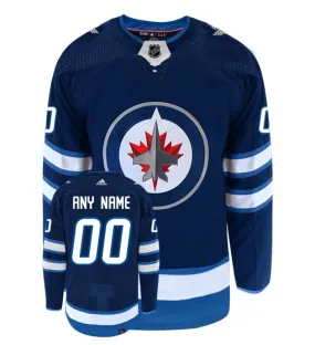 Customizable Winnipeg Jets Adidas Primegreen Authentic NHL Hockey Jersey     