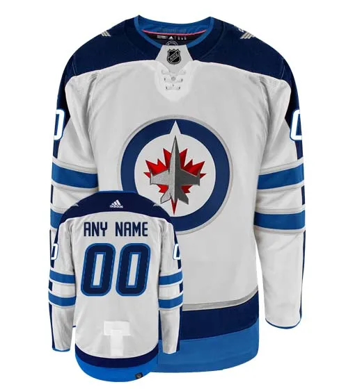 Customizable Winnipeg Jets Adidas Primegreen Authentic NHL Hockey Jersey     