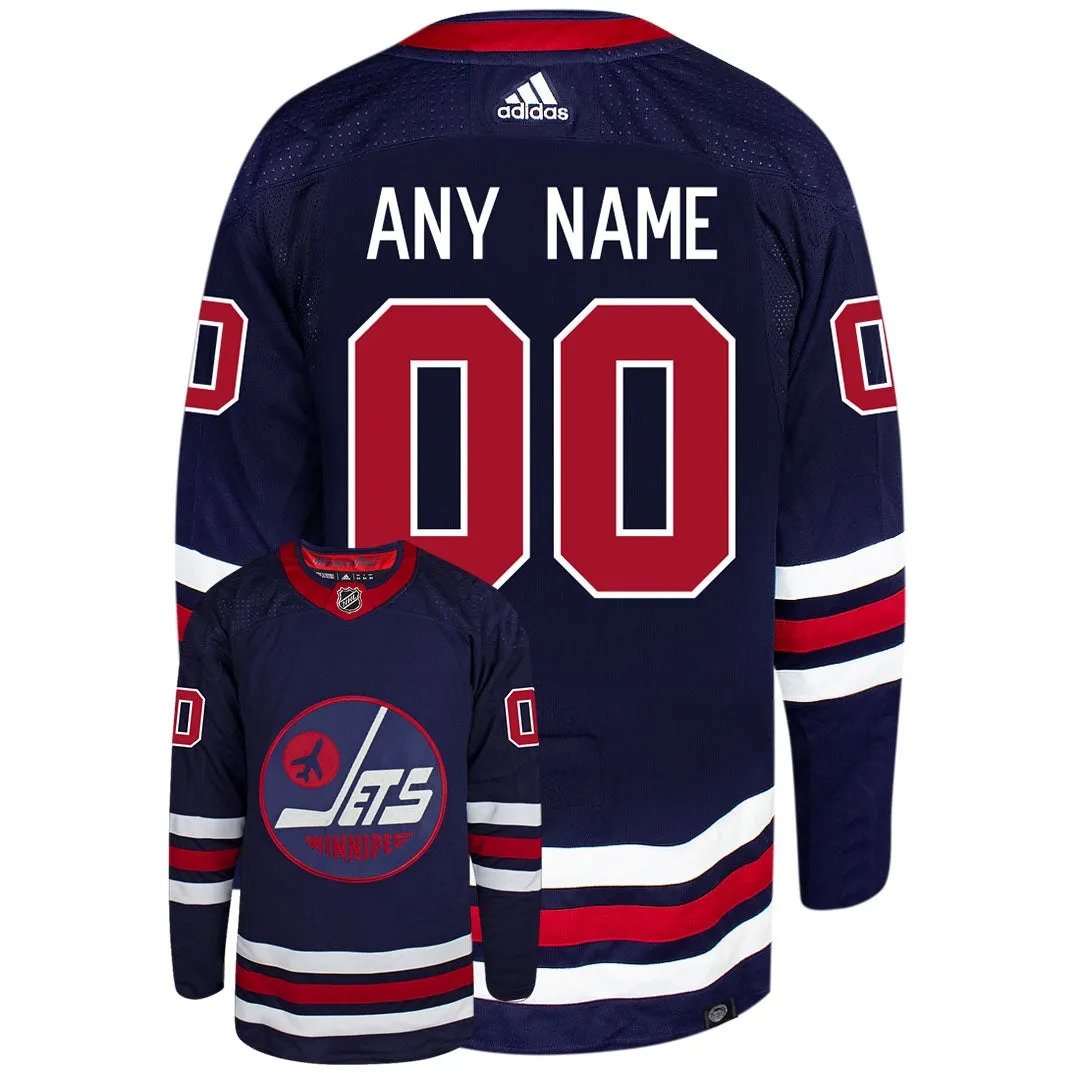 Customizable Winnipeg Jets Adidas Primegreen Authentic NHL Hockey Jersey     