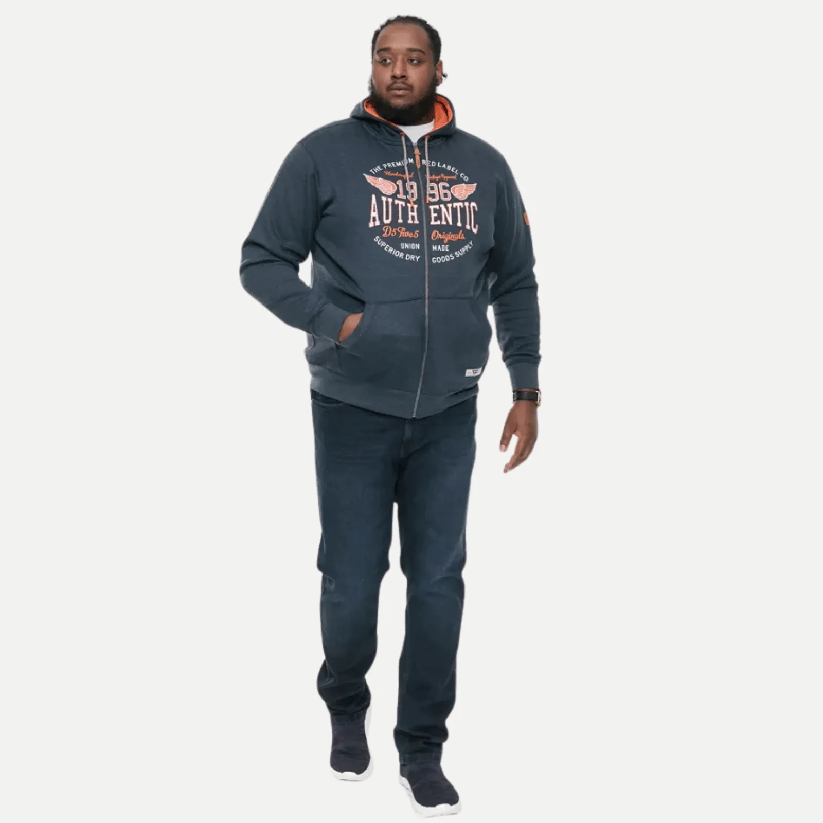 D555 Mens Hamilton Big & Tall Full Zip Hoodie Jacket