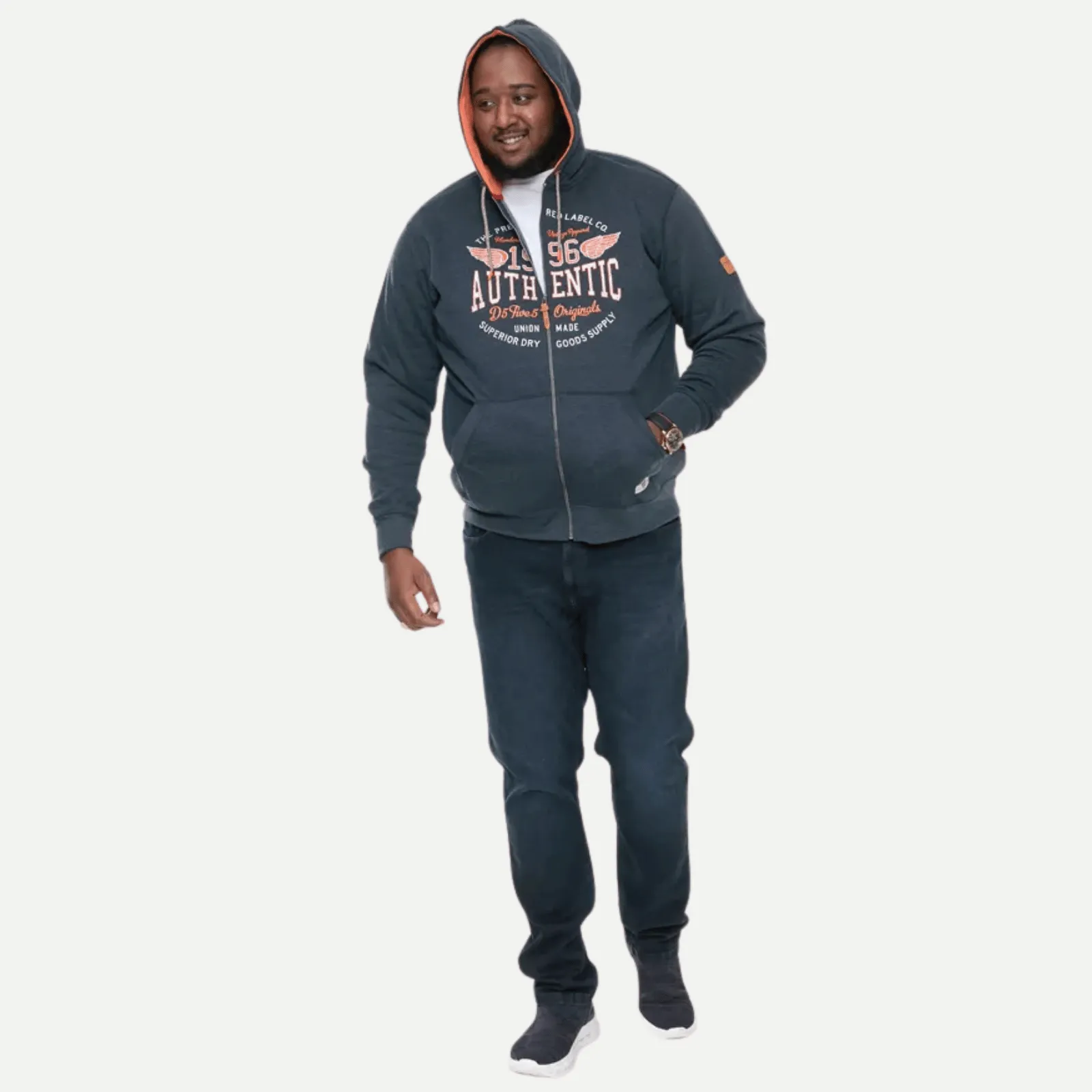 D555 Mens Hamilton Big & Tall Full Zip Hoodie Jacket