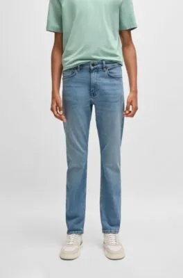 Delaware Slim-fit jeans in bright-blue comfort-stretch denim